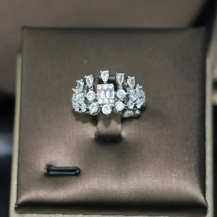 Bridal Zircon 3A Necklace Earrings Four-Piece Jewelry Set