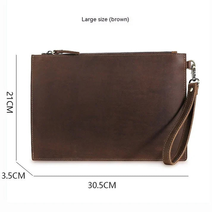 European And American Retro Crazy Horse Leather Men's Wallet