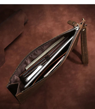 European And American Retro Crazy Horse Leather Men's Wallet