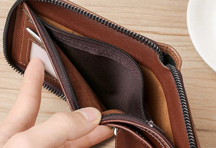 Men's Short Casual Fashion Zipper Men Wallet