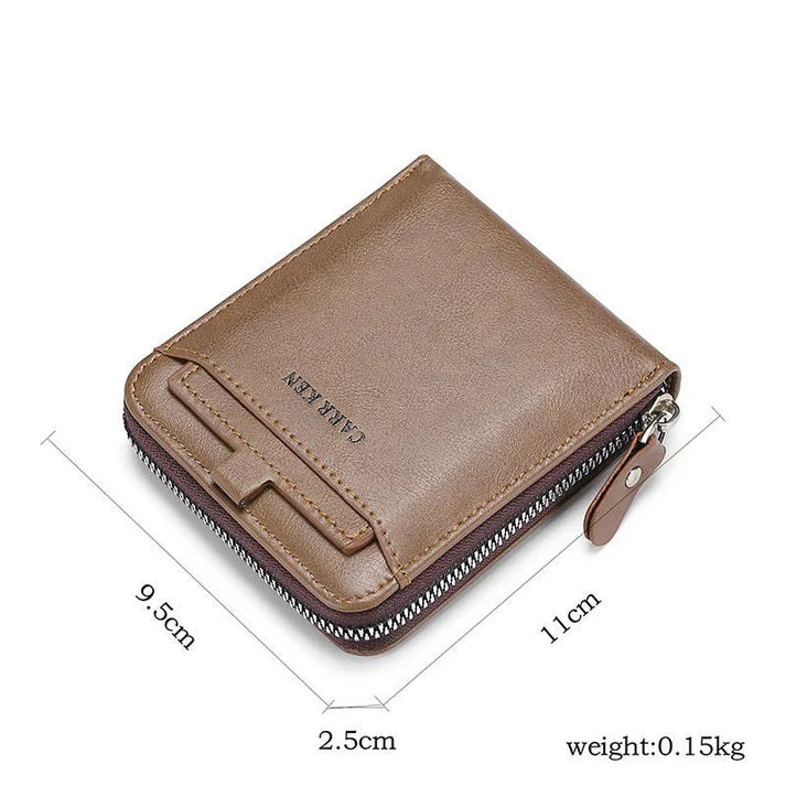 Men's Short Casual Fashion Zipper Men Wallet